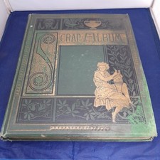 Antique Scrapbook Album Circa 1905 Diecut Victorian Edwardian 74 Sides A/F