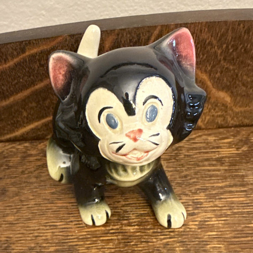 Vintage black white ceramic - black, &