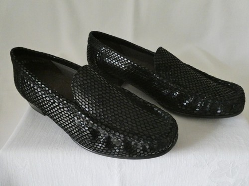 Shoes black leather - black,