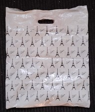 Nice Eiffel Tower Carrier Bag Plastic Bag With Handle used 18" long 16" wide