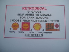 RETRODECAL 4 TYPES '0' Gauge