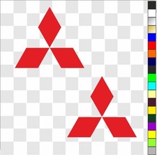 Mitsubishi x 2 stickers decals