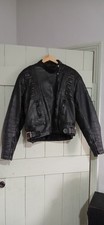 ​VINTAGE Belstaff Black Leather Motorcycle Jacket Classic Biker StyleSmallMedium