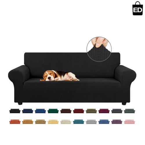 Black anti slip elastic sofa - black, anti-slip