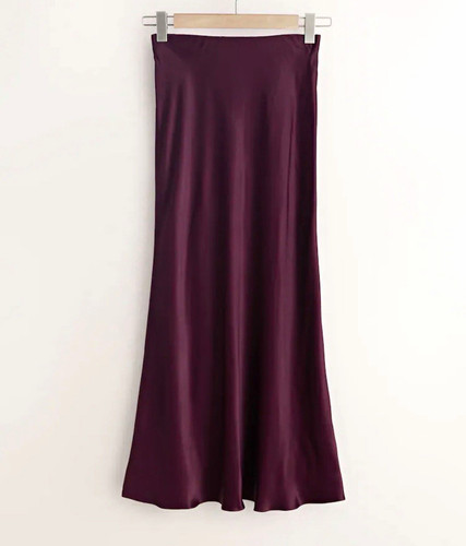 Next burgundy satin midi - next,