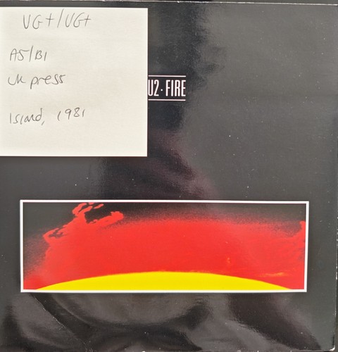 Fire vinyl record vg - u2,