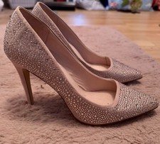 Next Stiletto Heels  (Never Been Worn) (size) 6  (colour) nude with sparkly gems