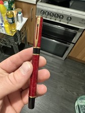 Waterman MK2 MKII Lacquered Rollerball Marbled Lacquer Pen 18K Goldplated Trim