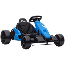 AIYAPLAY 24V Electric Go Kart with Drift Mode, Adjustable Seat, Blue