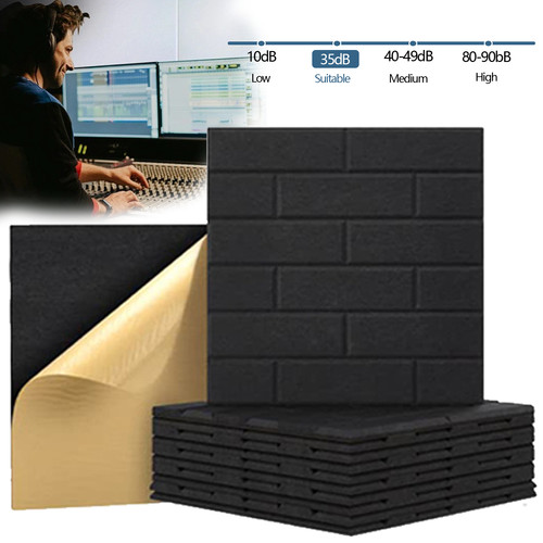 12pcs black acoustic wall - 12pcs,