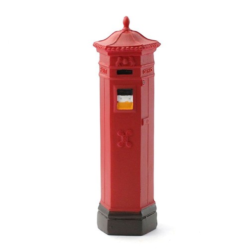 Dolls house pillar box red - house,
