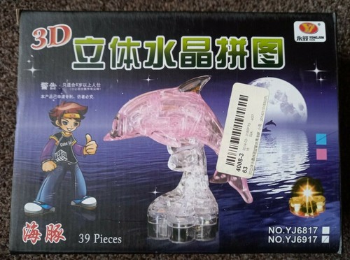 Crystal puzzle blue dolphin - 3d,