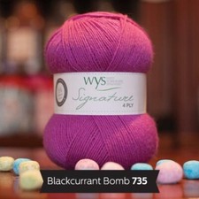 WYS Signature 4 ply Sweet Shop Knitting Wool Yarn 100g - 735 Blackcurrant Bomb