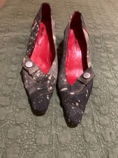 vintage miss sixty shoes (1993) denim distressed effect - size 6