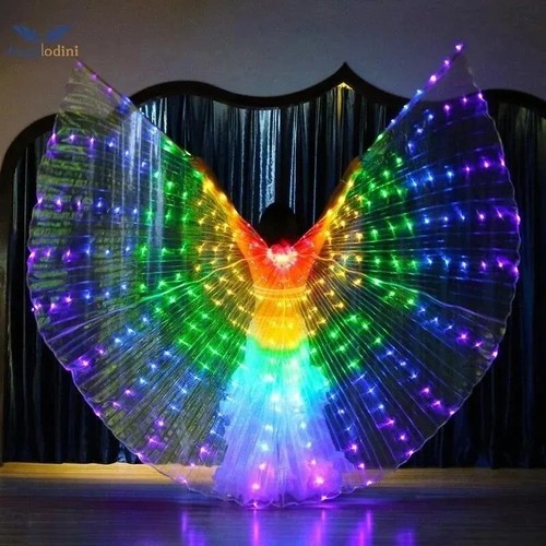 Led light wings costume - up,