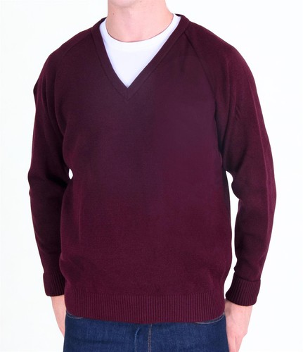 Balmoral jumper vee - balmoral, wine