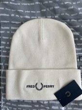 Fred Perry Beanie Hat Ecru