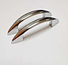 Pair Vintage Chrome Cabinet /Drawer Pull Handles 1950's/1960's - Made in England