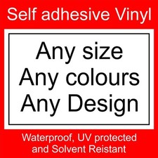 Personalised Custom Made Vinyl Sticker any Size Colour Text free design 9117