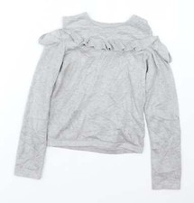 Miss E-vie Girls Grey Crew