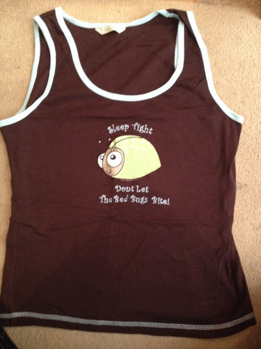 Brown bug pyjama top - brown,