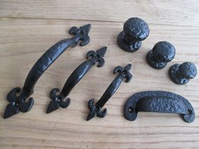 CAST IRON VINTAGE OLD STYLE CHEST DRAWER CUPBOARD CABINET DOOR FITTING