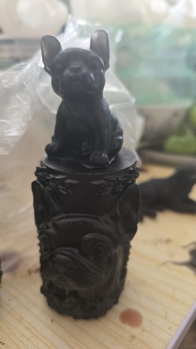 French bulldog resin statue - french,