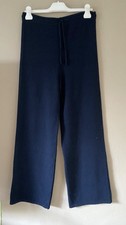 House of Scotland ladies navy 100% cashmere trousers sz S New