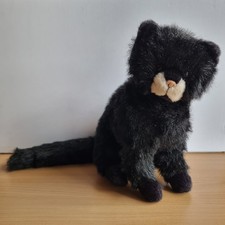 Rare Merrythought Black Cat Seated Plush Toy Soft Toy 12" Made In England 
