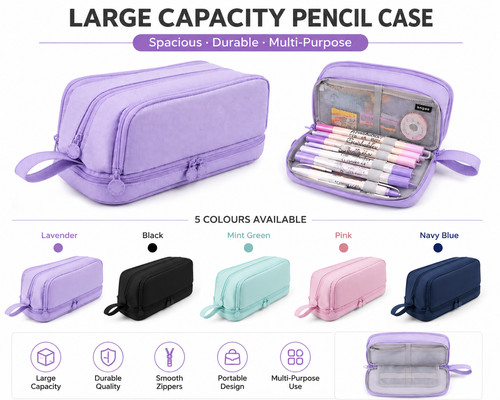 Large capacity pencil - large, case