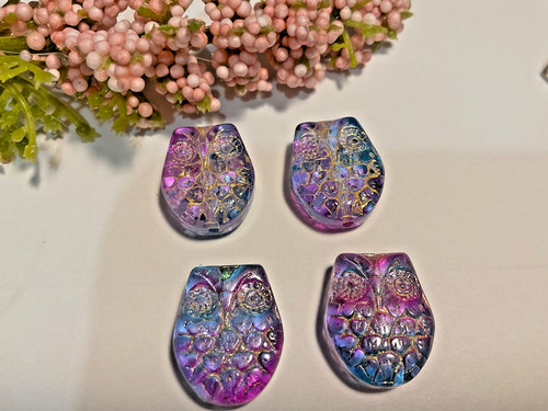 Beautiful 4pcs czech - beautiful, glass