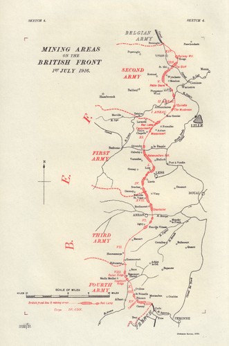 Mining areas british front - areas,