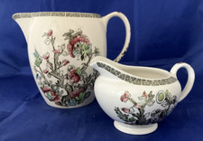 Johnson Bros Indian Tree Water Jug Pitcher & MIlk Jug Creamer - FREE POSTAGE