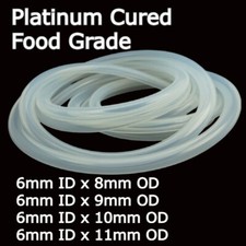 6mm ID Food Grade Clear Translucent Silicone Vacuum Tube Hose Pipe Soft Rubber