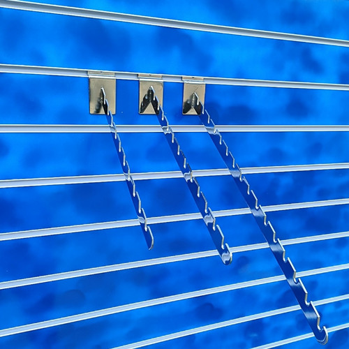 Slatwall notched waterfall arm - slatwall,