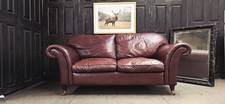 LAURA ASHLEY MORTIMER 2 SEATER LEATHER SOFA DELIVERY AVAILABLE 