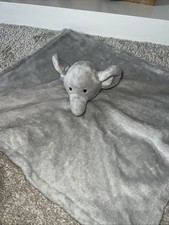 Moon & Stars Grey Elephant Baby Comforter Doudou Soother Blanket Toy ❤️