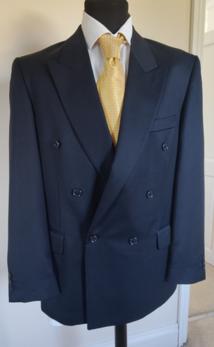 Navy wool blend - wool, double