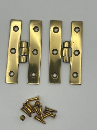 Polished brass hinges - polished, h