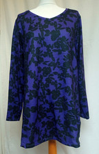 Evans black purple top/tunic