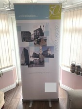 Roller Banner Stand Roll/Pop/Pull up Display Exhibition with soft Carry Case