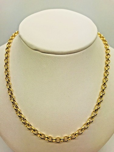 9ct yellow gold round - gold, belcher
