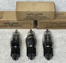 3 NOS NIB 6F8G VT-99 Raytheon JAN Black Plates 6SN7 Amplitrex Tested NOS