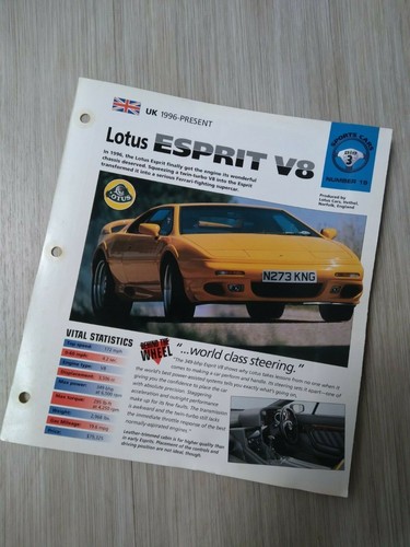 Lotus esprit imp - v8, spec