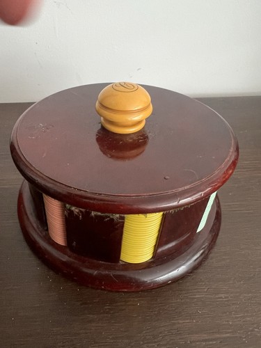 Vintage poker chips and caddy - vintage,