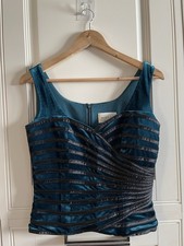 Beautiful Minuet Teal Bodice Top Size 12