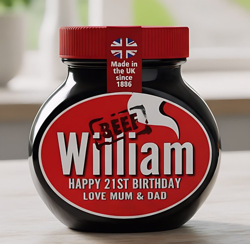 Personalised bovril jar - personalised,