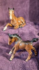 2x Beswick Foals in Brown