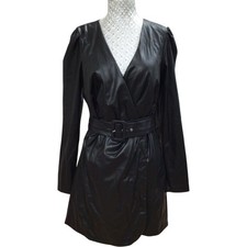 Zara Black Faux Leather Wrap