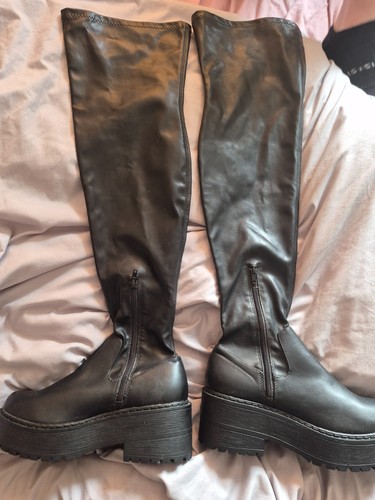 Womens black over the knee - womens,